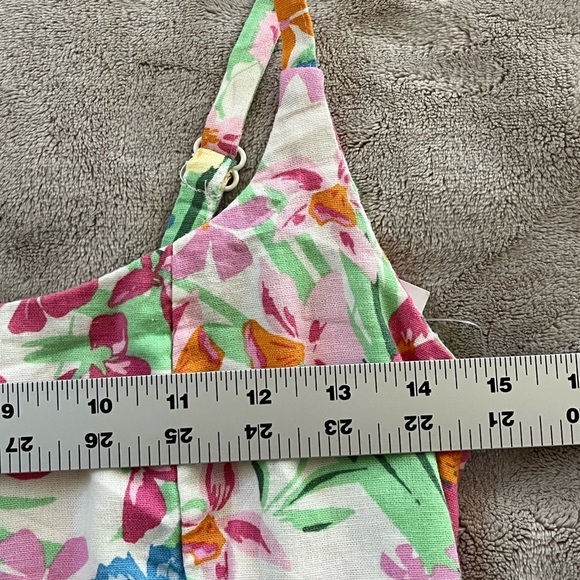 NWT Old Navy Linen Blend Pink/Orange Floral Fit & Flare Cami Mini Dress Size XS - Picture 14 of 16
